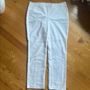 White Straight-Leg Pants